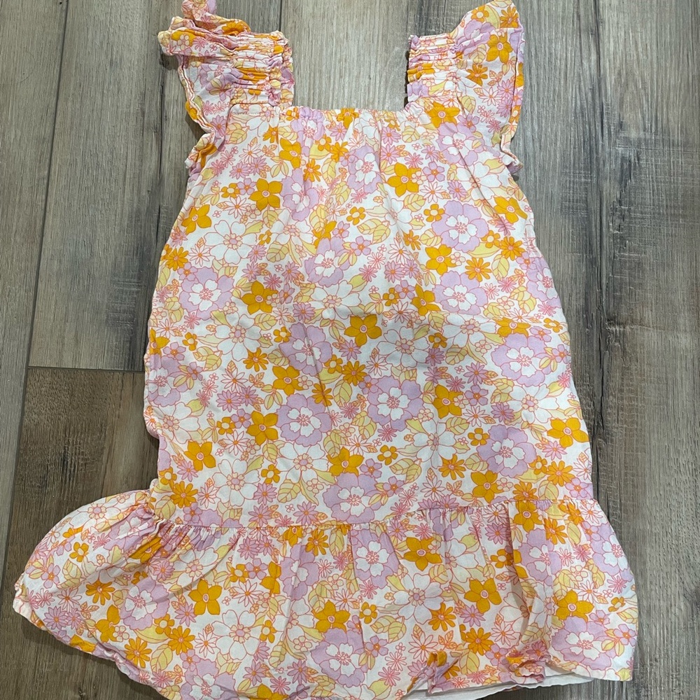 GAP Toddler Dress with Orange and Pink Floral Design